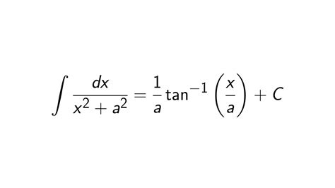 integral of 1/x 2+a 2